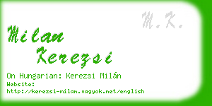 milan kerezsi business card